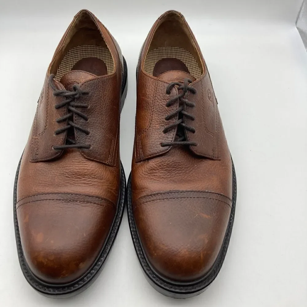 Tommy Hilfiger Men’s Oxford Brown Leather Shoes Size 9,5